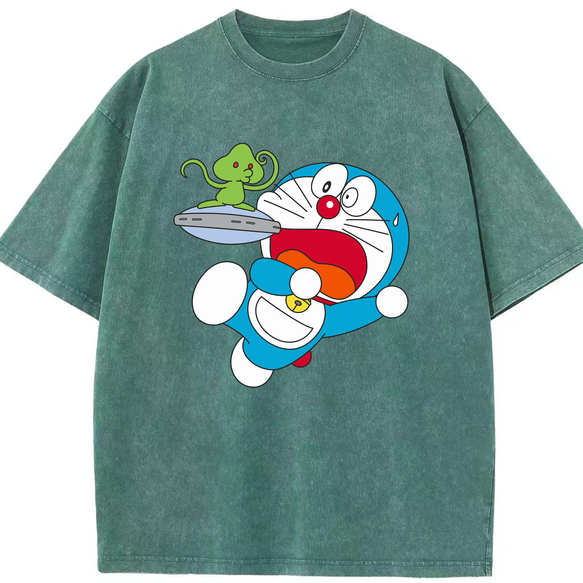（画像用） ドラえもん Doraemon 綿100% ヴィンテージ風 半袖Tシャツ（フロントプリント）